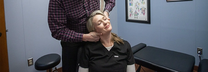 Chiropractic Anchorage AK Patient Receiving Neck Adjustment