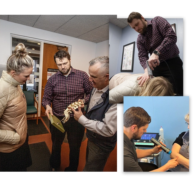 Chiropractor Anchorage AK Kelly Ryan And Christian Langford With Patients